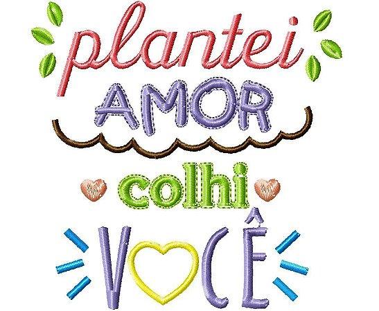 Matriz Bordado Mensagens De Amor Pano De Prato