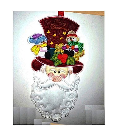 Matriz Bordado Natal Enfeite Papai Noel De Chapéu