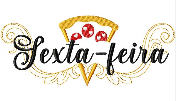 Matriz Bordado Semaninha Amo Pizza