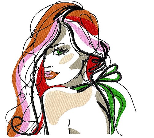 Matriz Bordado Linda Mulher Rostos