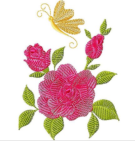 Matriz Bordado Rosas Leves