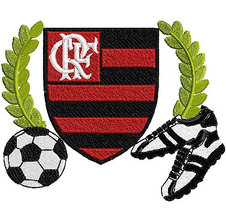 Matriz Bordado Escudo Time De Futebol Chuteira