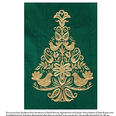 Matriz Bordado Natal Dourado Lindo