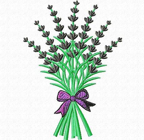 Matriz Bordado Lavanda Com Ramos