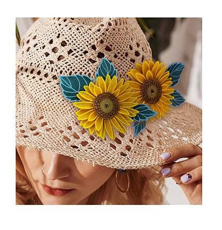 Matriz Bordado 3d Girassol Delicado