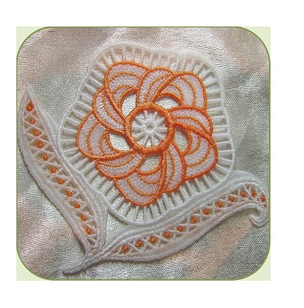 Matriz Bordado Richelieu Florzinhas Detalhes