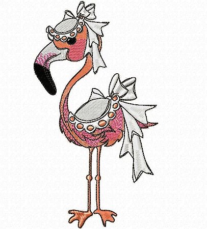 Matriz Bordado Flamingo Fashion