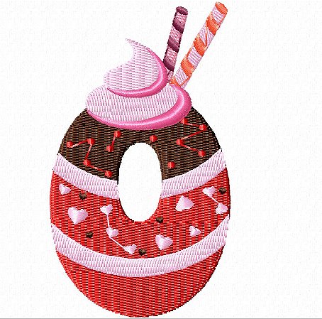 Matriz Bordado Números Cupcake
