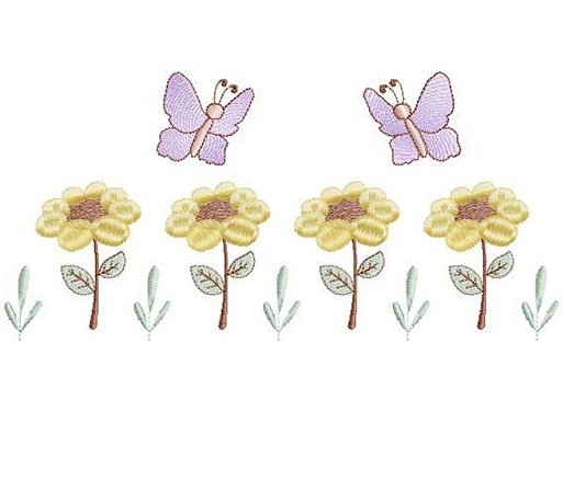 Matriz Bordado Barrinha Tulipas E Flores