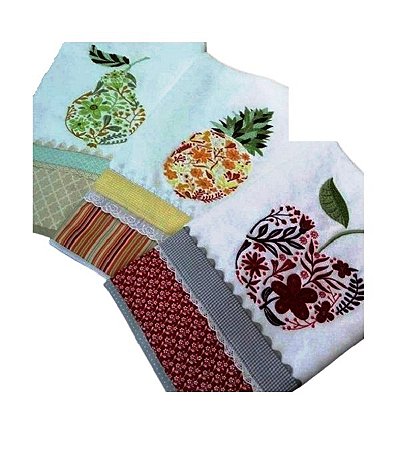 Matriz Bordado Pano De Prato Lindas Frutas