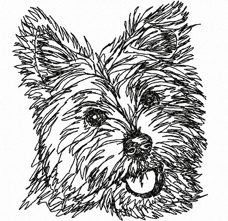 Matriz Bordado Lindos Cachorros Contorno