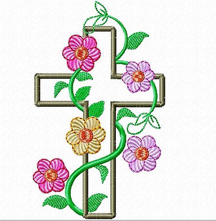 Matriz Bordado Conjunto Crucifixos Delicados