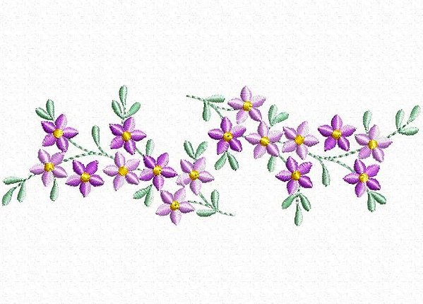 Matriz Bordado Barrinha Floral Delicada