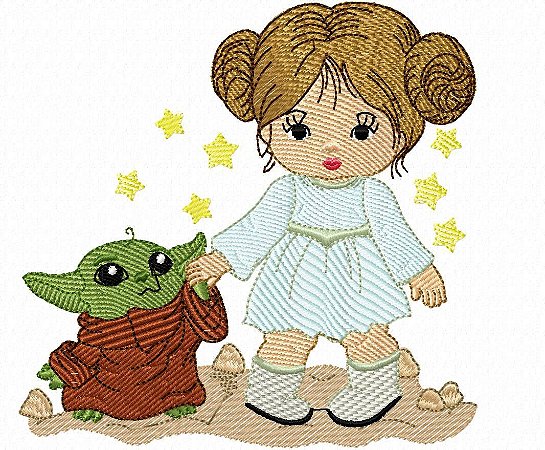 Matriz Bordado Coleção Princesa Leia Baby Star Wars