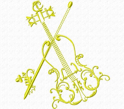 Matriz Bordado Musical Delicado