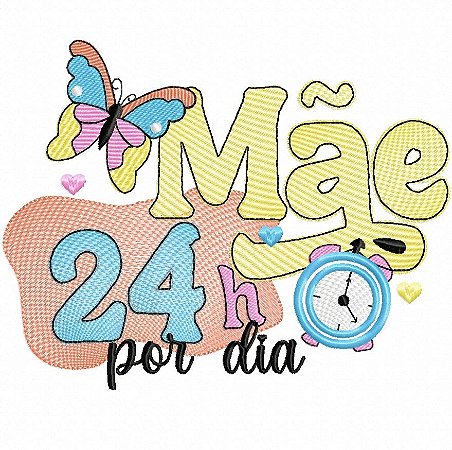 Matriz Bordado Dia Das Mães Com Borboletas