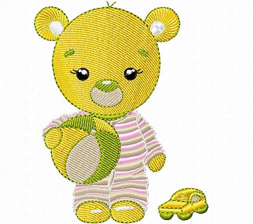 Matriz Bordado Ursinhos Baby De Pijama