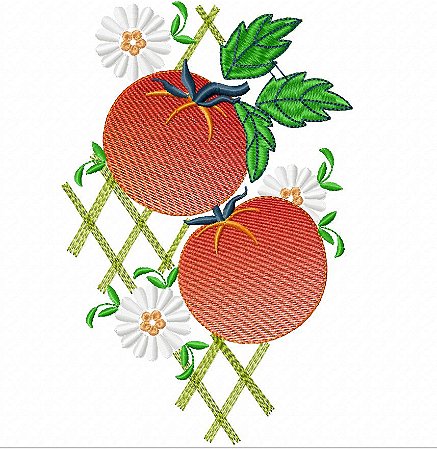 Matriz Bordado Pano De Prato Coleção Tomates
