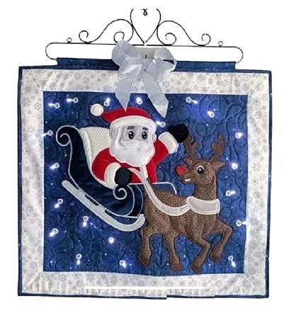 Matriz Bordado Natal Papai Noel No Treno