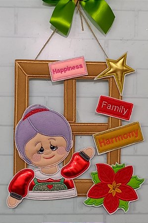 Matriz Bordado Natal Enfeite Mamãe Noel Na Janela