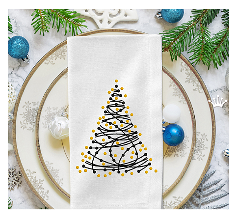 Matriz Bordado Natal Guardanapos E Toalhas
