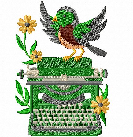 Matriz Bordado Vintage Com Passarinhos E Borboletas