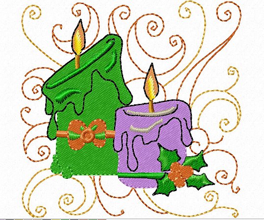 Matriz Bordado Natal Com Arabesco