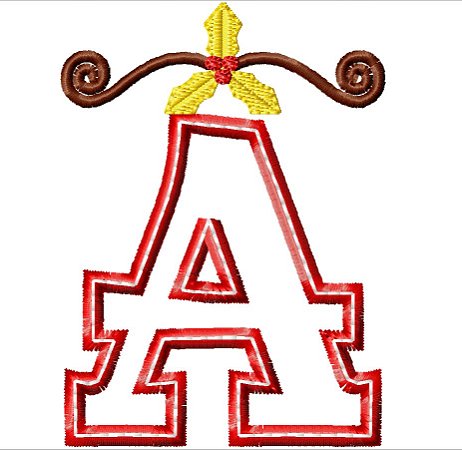 Matriz Bordado Alfabeto Aplique Natal Lindo Laço