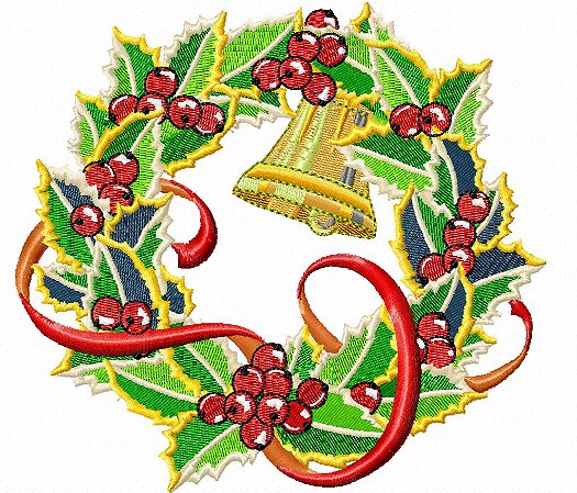 Matriz Bordado Natal Guirlandas Para Quadrinhos