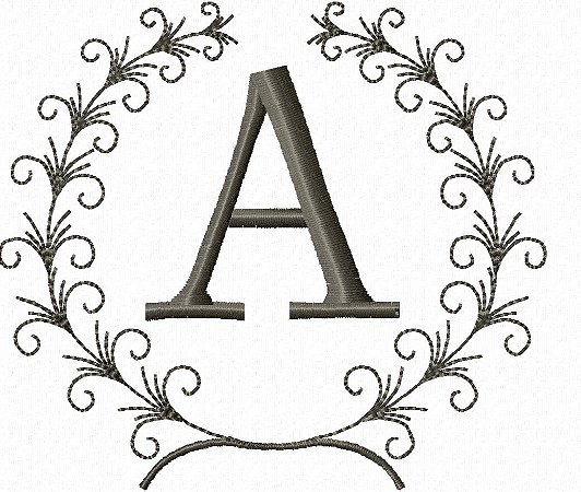 Matriz Bordado Alfabeto Com Moldura Leve