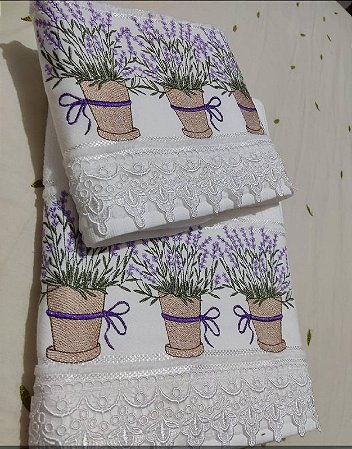 Matriz Bordado Coleção Para Lavabo E Toalhas Delicado