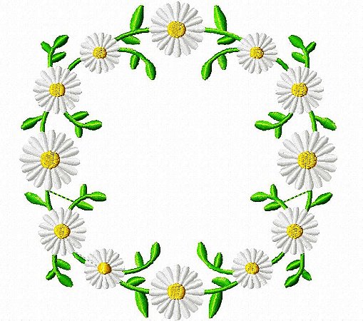 Matriz Bordado Quadrinhos Florais Delicados Para Nome