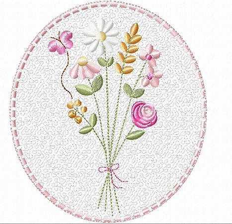 Matriz Bordado Quadrinhos Com Flores