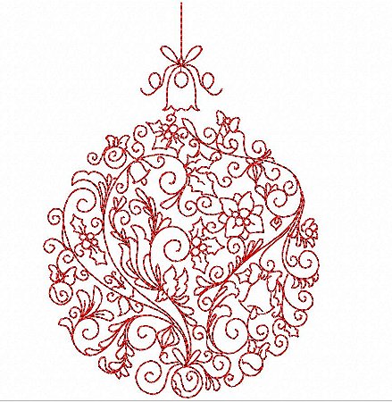 Matriz Bordado Natal Redwork Lindo