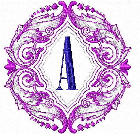 Matriz Bordado Alfabeto Moldura Especial