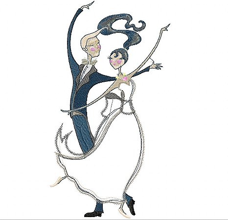 Matriz Bordado Baile De Gala Contorno