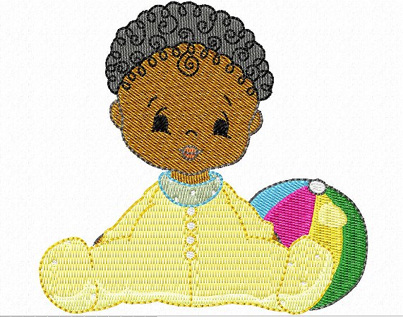 Matriz Bordado Lindos Bebês Afro