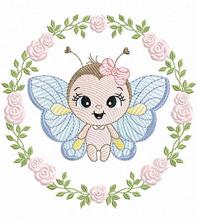 Matriz Bordado Borboletinha Baby Para Fralda