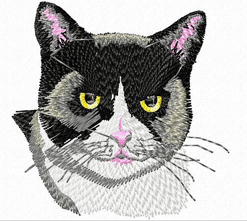 Matriz Bordado Coleção Gatos Faces