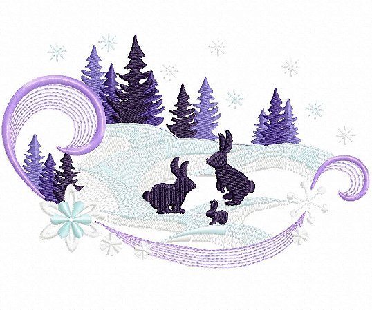 Matriz Bordado Natal Pano Na Neve