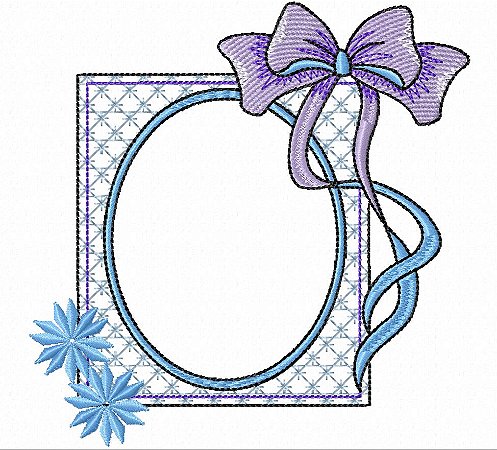 Matriz Bordado Moldura Com Flores