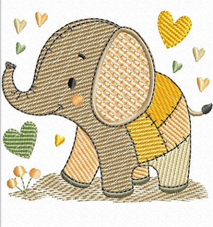 Matriz Bordado Bichinhos Patchwork Para Fraldas