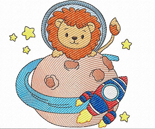 Matriz Bordado Bichinhos Astronautas