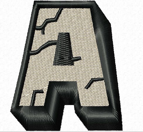 Matriz Bordado Alfabeto Minecraft