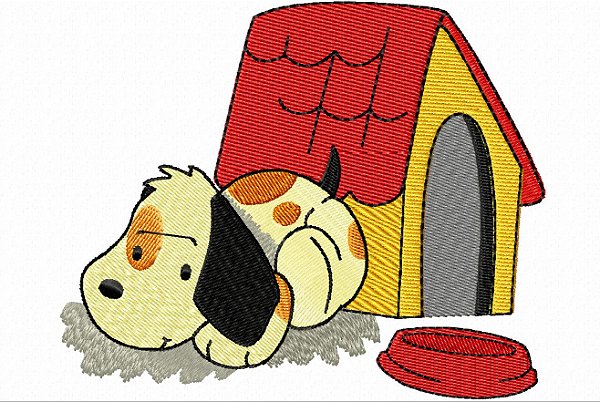 Matriz Bordado Cachorrinho No Quintal
