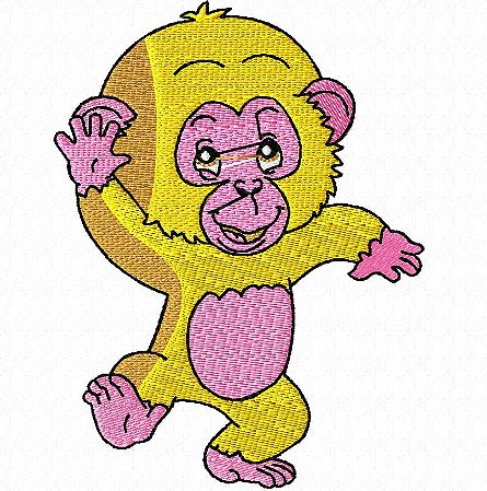 Matriz Bordado Infantil Macaquinho Brincando