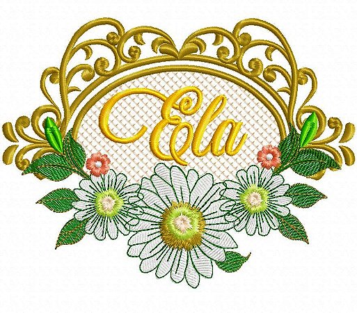 Matriz Bordado Conjunto Ele E Ela Floral