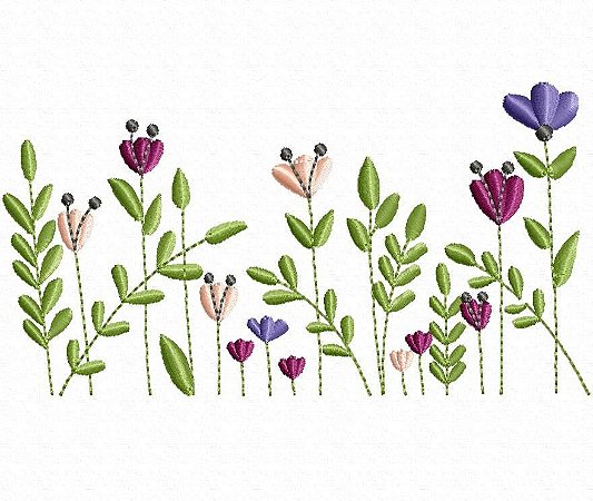 Matriz Bordado Toalha E Lavabo Jardim Encantador