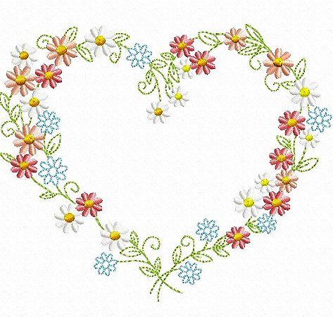 Matriz Bordado Coleção Corações Delicados