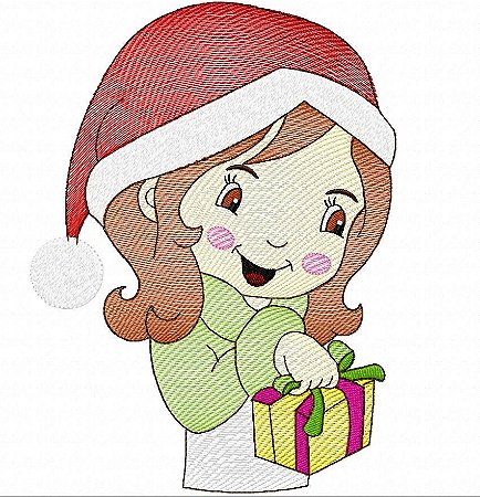 Matriz Bordado Natal Boneca E Saia Para Pano De Prato